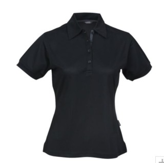 Women's Superdry S/S Polo - Black:Black