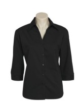 Women's Metro 3/4 Sleeve Shirt - Black 