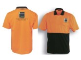 Unisex Hi Vis Safety Polo -Orange/Black 