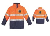 Men's Hi Vis Storm Jacket - Orange/Black 